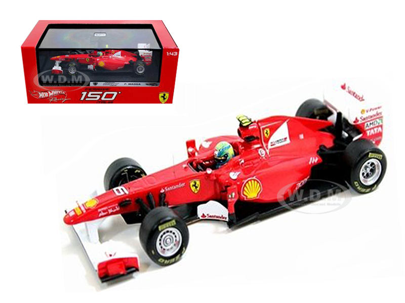 Image of Ferrari F2011 150 Italia 6 Felipe Massa 2011 1/43 Diecast Car Model by Hotwheels