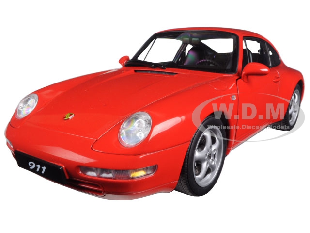 Image of 1995 Porsche Carrera 911 993 Red 1/18 Diecast Model Car by Autoart