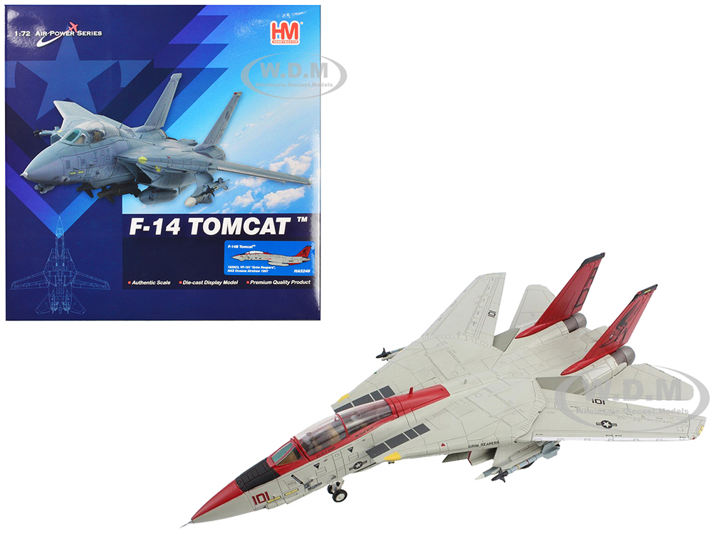 Grumman F-14B Tomcat Fighter Aircraft VF-101 Grim Reapers NAS Oceana Airshow (1997) United States Navy Air Power Series 1/72 Diecast Model By Hob