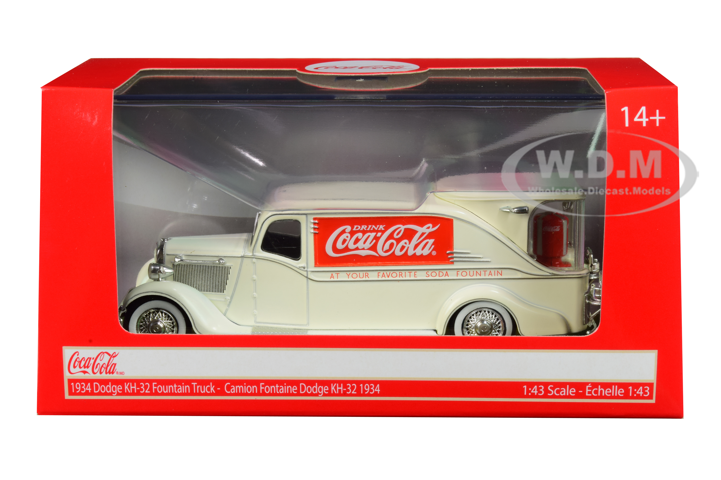 1934 Dodge Kh-32 Streamline Fountain Truck "coca-cola" Cream 1/43 Diecast Model Car By Motorcity Classics