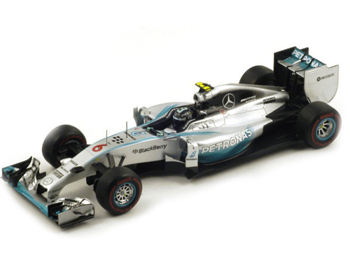Image of 2014 GP Monaco Winner Mercedes Petronas F1 W05 6 Nico Rosberg Formula 1 1/18 Model Car by Spark