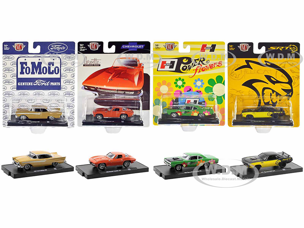 "Auto-Drivers" Set of 4 pieces in Blister Packs Release 93 Limited Edition to 9600 pieces Worldwide 1/64 Diecast Model Cars by M2 Machines