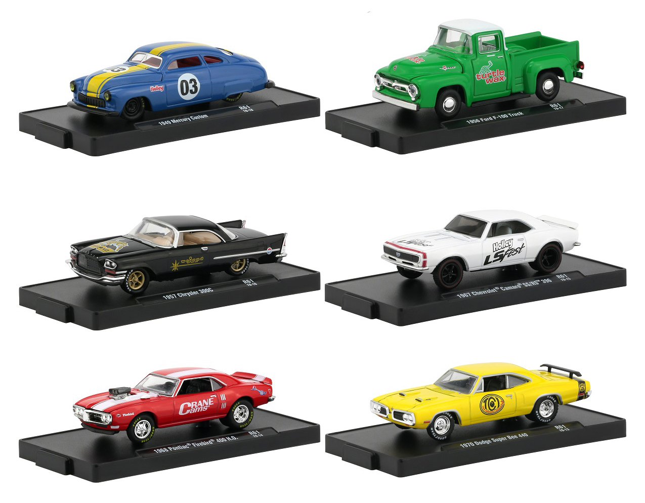 Drivers 6 Cars Set Release 61 In Blister Packs 1/64 Diecast Model Cars By M2 Machines