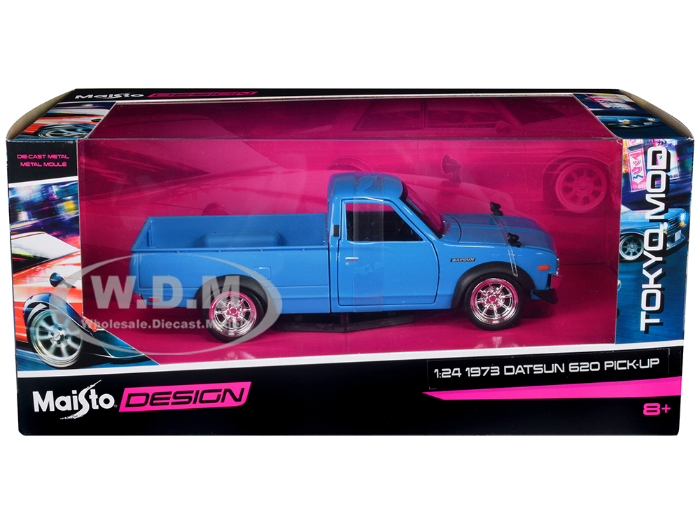 1973 Datsun 620 Pickup Truck Blue "Tokyo Mod" "Maisto Design" Series 1/24 Diecast Model Car by Maisto