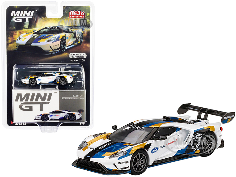Ford GT Mk II White with Graphics "Goodwood Festival of Speed" (2019) Limited Edition to 3000 pieces Worldwide 1/64 Diecast Model Car by True Scale M