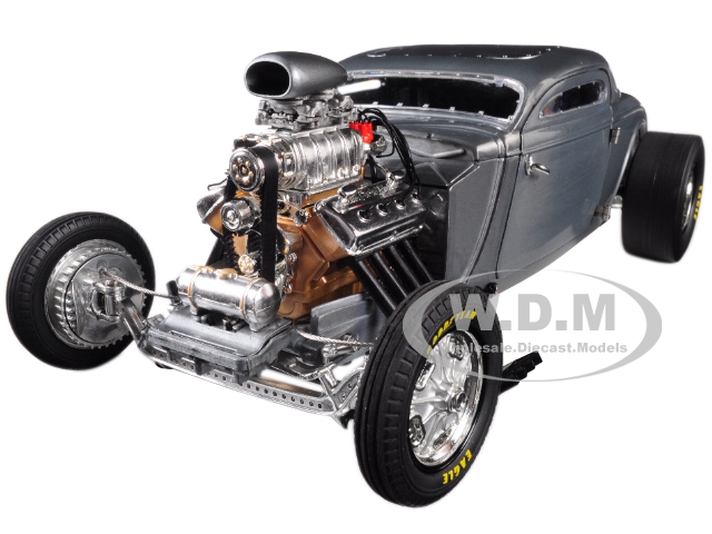 Image of 1934 Blown Altered Coupe Raw Steel Southern Speed &amp; Marine Limited Edition to 630 pieces Worldwide 1/18 Diecast Model Car by GMP