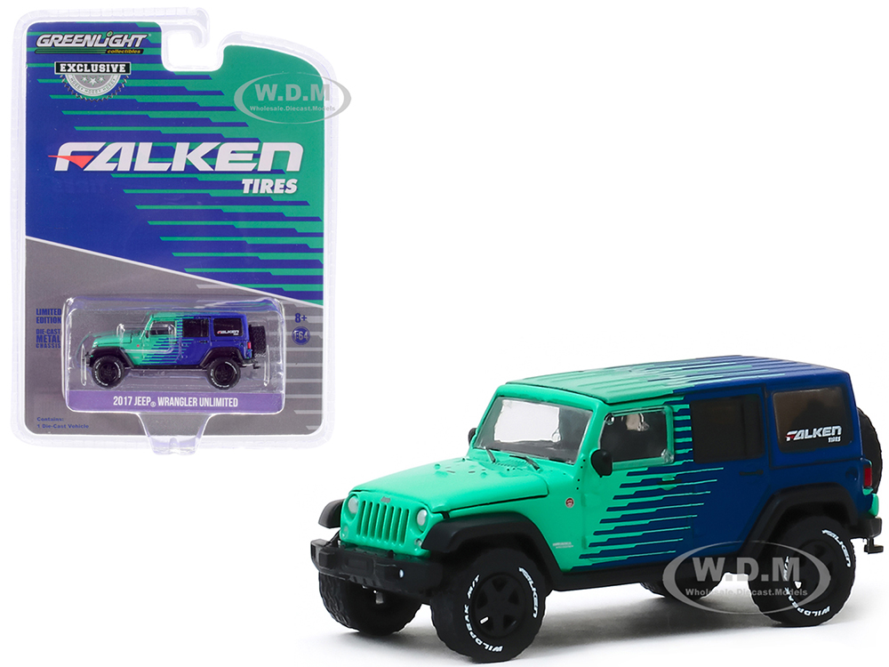 2017 Jeep Wrangler Unlimited "falken Tires" "hobby Exclusive" 1/64 Diecast Model Car By Greenlight