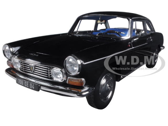 Image of 1967 Peugeot 404 Coupe Black 1/18 Diecast Model Car by Norev