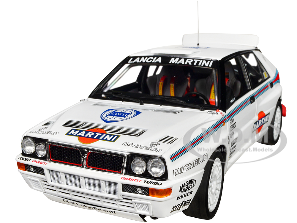 Lancia Delta HF Integrale Evoluzione Test Car White Martini Racing 1/18 Diecast Model Car by Kyosho