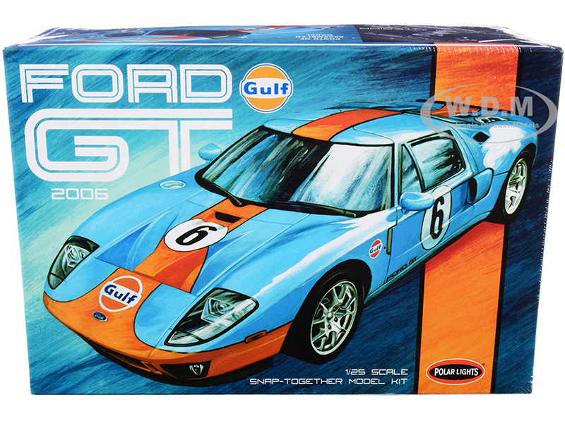 Skill 2 Snap Model Kit 2006 Ford GT "Gulf Oil" 1/25 Scale Model by Polar Lights