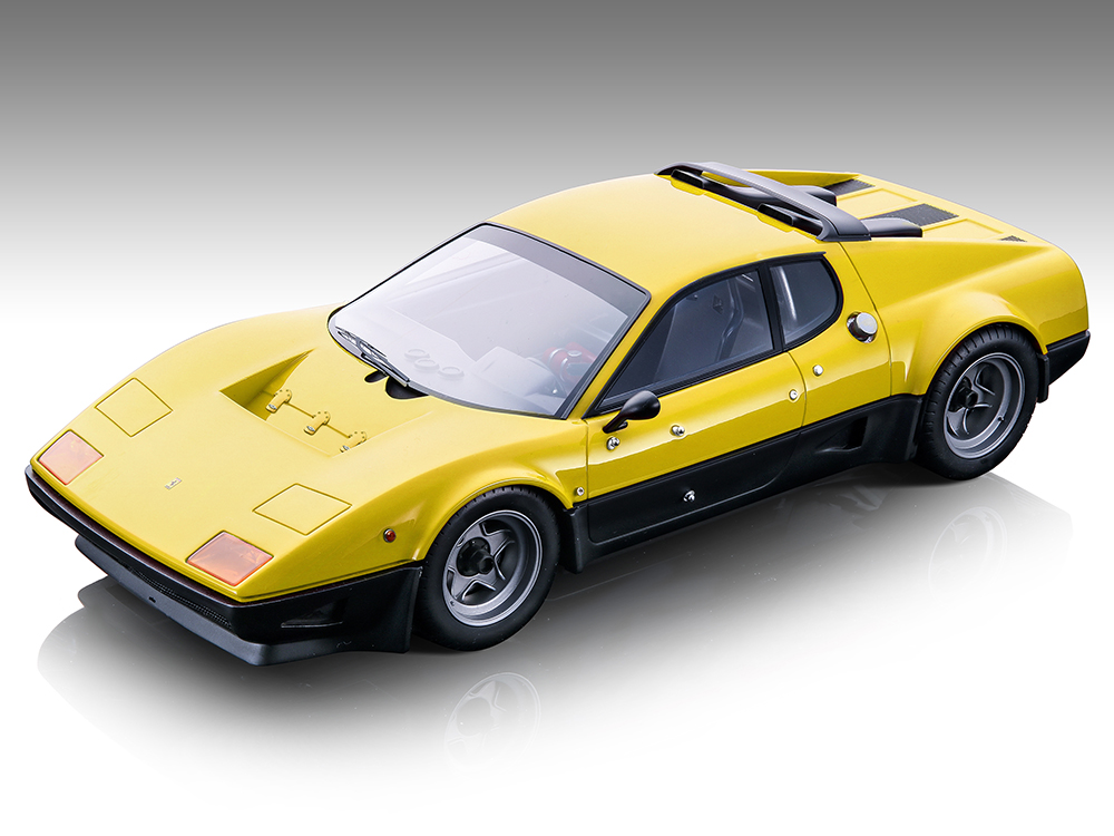 Ferrari 512 BB Giallo Modena Yellow and Black Corsa Clienti (1978) Mythos Series Limited Edition to 70 pieces Worldwide 1/18 Model Car by Tecnomodel