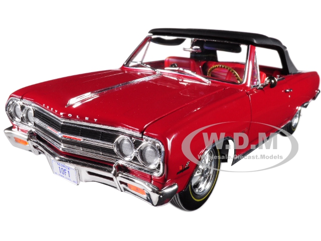 Image of 1965 Chevrolet Malibu Chevelle SS Z16 Convertible Red Fact or Fiction Limited Edition to 390 pieces Worldwide 1/18 Diecast Model Car by ACME