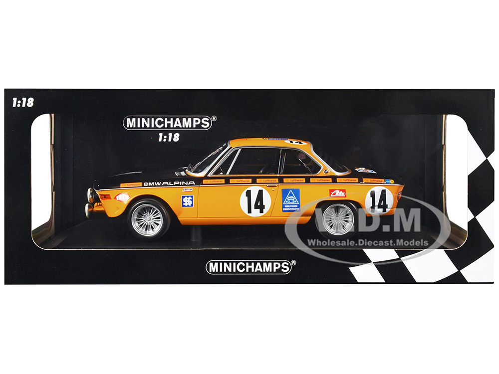 BMW 2800 CS 14 Gunther Huber - Helmut Kelleners "BMW Alpina" Winner 24 Hours of Spa (1970) Limited Edition to 564 pieces Worldwide 1/18 Diecast Model