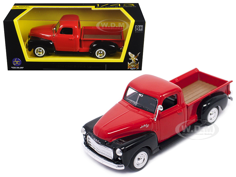 1950 GMC Pickup Truck Red and Black 1/43 Diecast Model Car by Road Signature