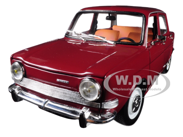 Image of 1974 Simca 1000 LS Amarante Red 1/18 Diecast Model Car by Norev