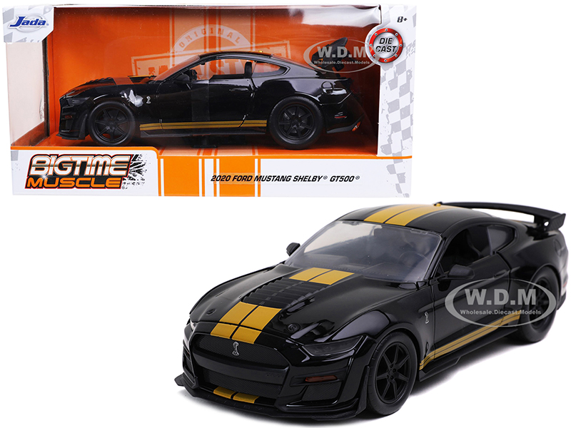 2020 Ford Mustang Shelby GT500 Black with Gold Stripes 