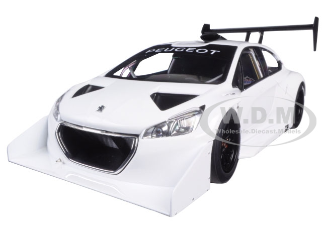 2013 Peugeot 208 T16 Pikes Peak Race Car Plain White Version 1/18 Model Car By Autoart