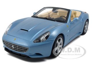 Ferrari California Diecast Car Model 1/18 Blue Die Cast Car By Hotwheels