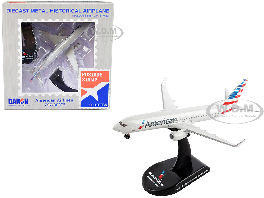 Boeing 737 Next Generation Commercial Aircraft "American Airlines" 1/300 Diecast Model Airplane by Postage Stamp