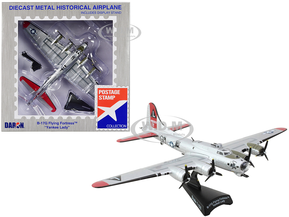 Boeing B-17G Flying Fortress Bomber Aircraft Yankee Lady United States Army Air Force 1/155 Diecast Model Airplane by Postage Stamp