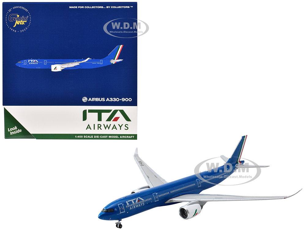 Airbus A330-900 Commercial Aircraft ITA Airways (EI-HJN) Blue 1/400 Diecast Model Airplane by GeminiJets
