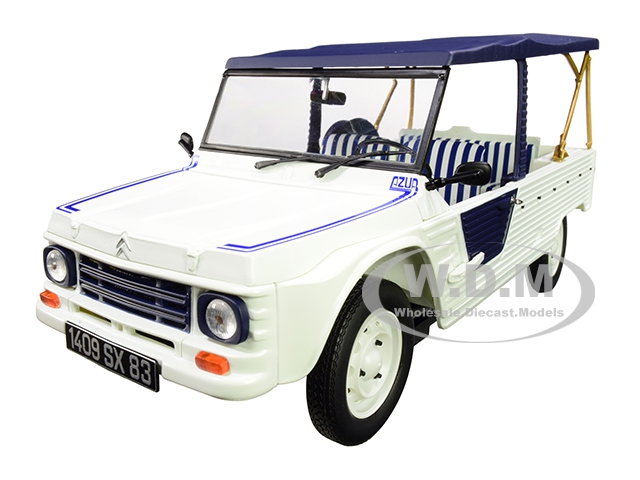 1983 Citroen Mehari "azur" Bluish White With Dark Blue Top 1/18 Diecast Model Car By Norev