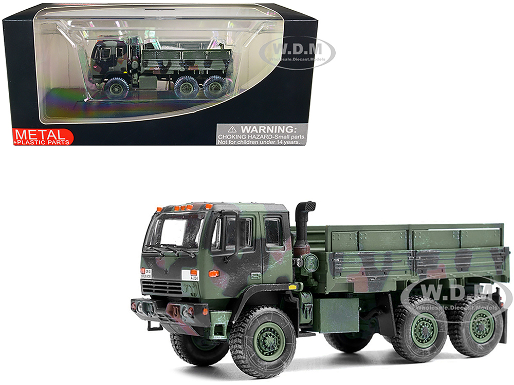 M1083 MTV (Medium Tactical Vehicle) Standard Cargo Truck NATO Camouflage US Army Armor Premium Series 1/72 Diecast Model by Panzerkampf