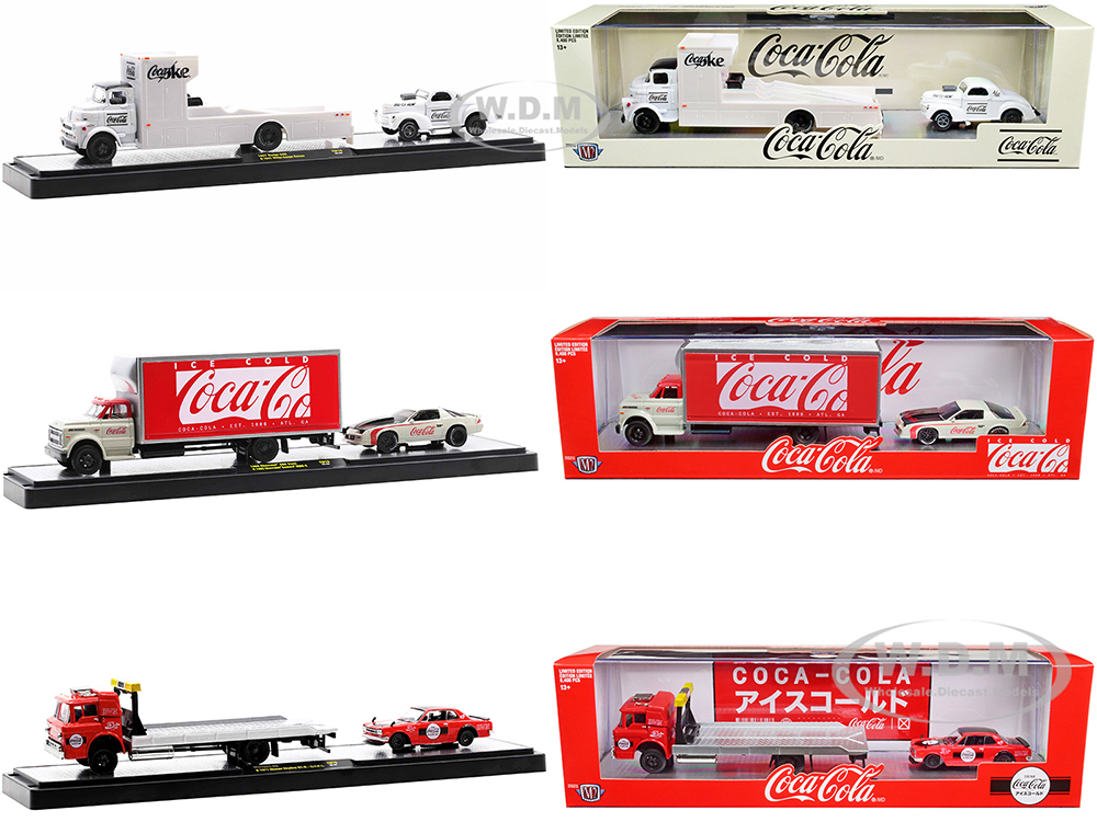 Auto Haulers Coca-Cola Set of 3 pieces Release 19 Limited Edition to 8400 pieces Worldwide 1/64 Diecast Models by M2 Machines