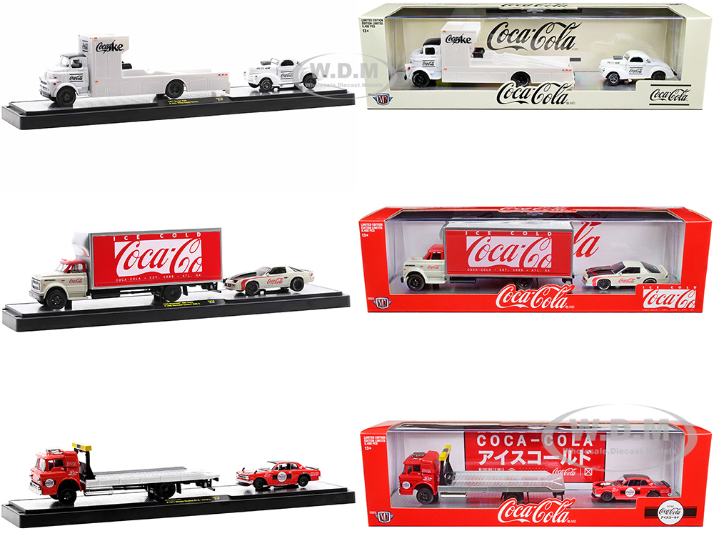 Auto Haulers "Coca-Cola" Set of 3 pieces Release 19 Limited Edition to 8400 pieces Worldwide 1/64 Diecast Models by M2 Machines