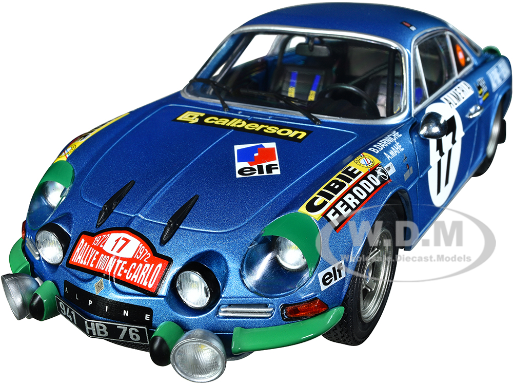 Alpine A110 1600S #17 Bernard Darniche - Alain Mahe Rallye de Monte-Carlo (1972) Competition Series 1/18 Diecast Model Car by Solido