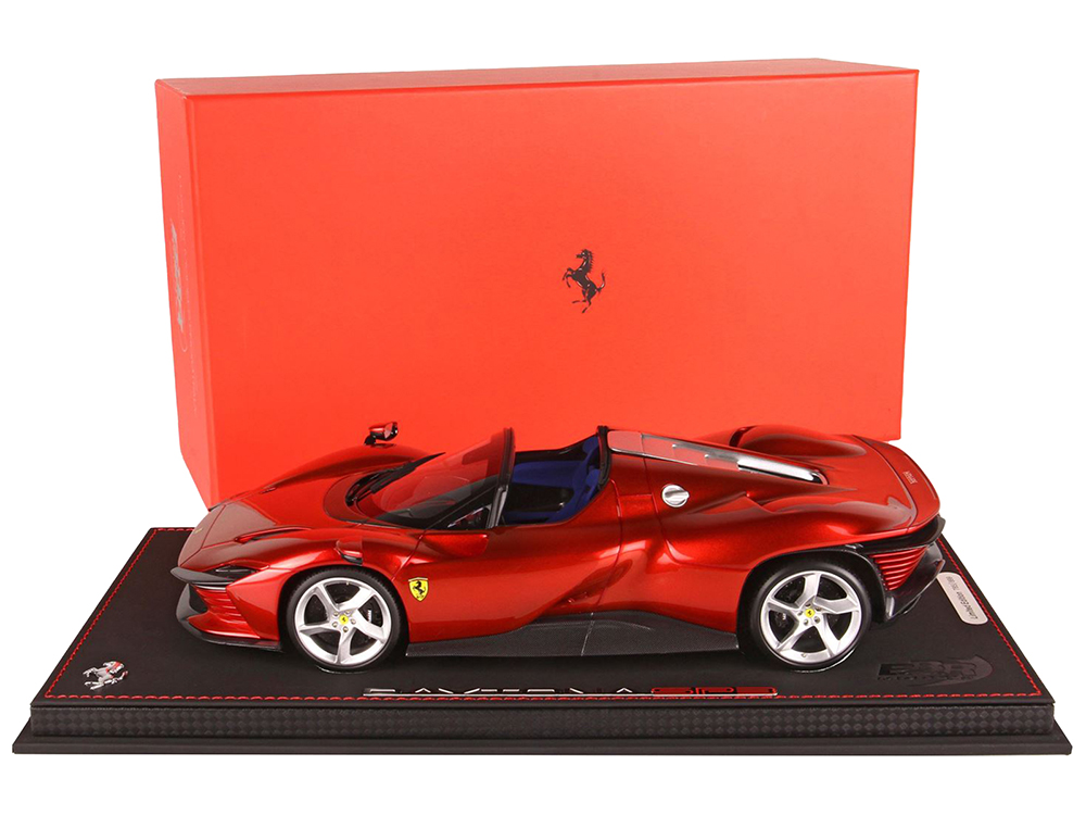 Ferrari SP3 Daytona Icona Series Red Magma Metallic with DISPLAY CASE Limited Edition to 899 pieces Worldwide 1/18 Model Car by BBR