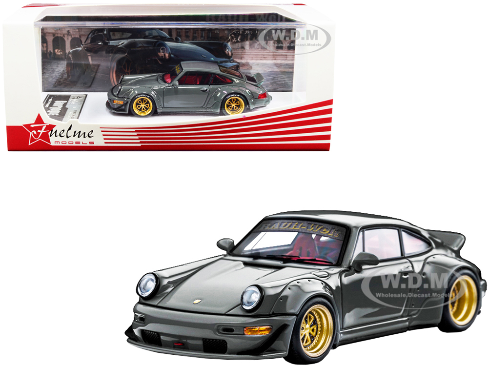 RWB 911 (964) "Bourgogne" No. 2 of France Dark Gray with Red Interior "RAUH-Welt BEGRIFF" "Pocket Garage" Series Limited Edition to 399 pieces Worldw