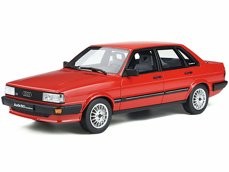 Image of Audi 80 Quattro B2 Mars Red 1/18 Model Car by Otto Mobile