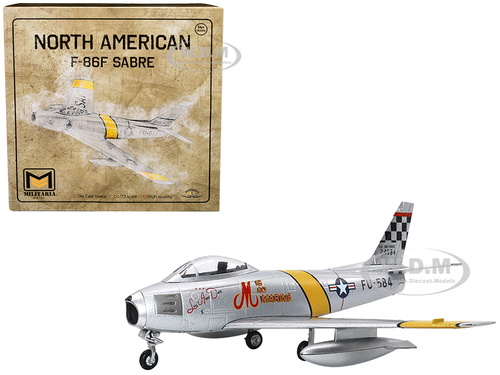 North American F-86F Sabre Fighter Aircraft "US Air Force" 1/72 Diecast Model by Militaria Die Cast