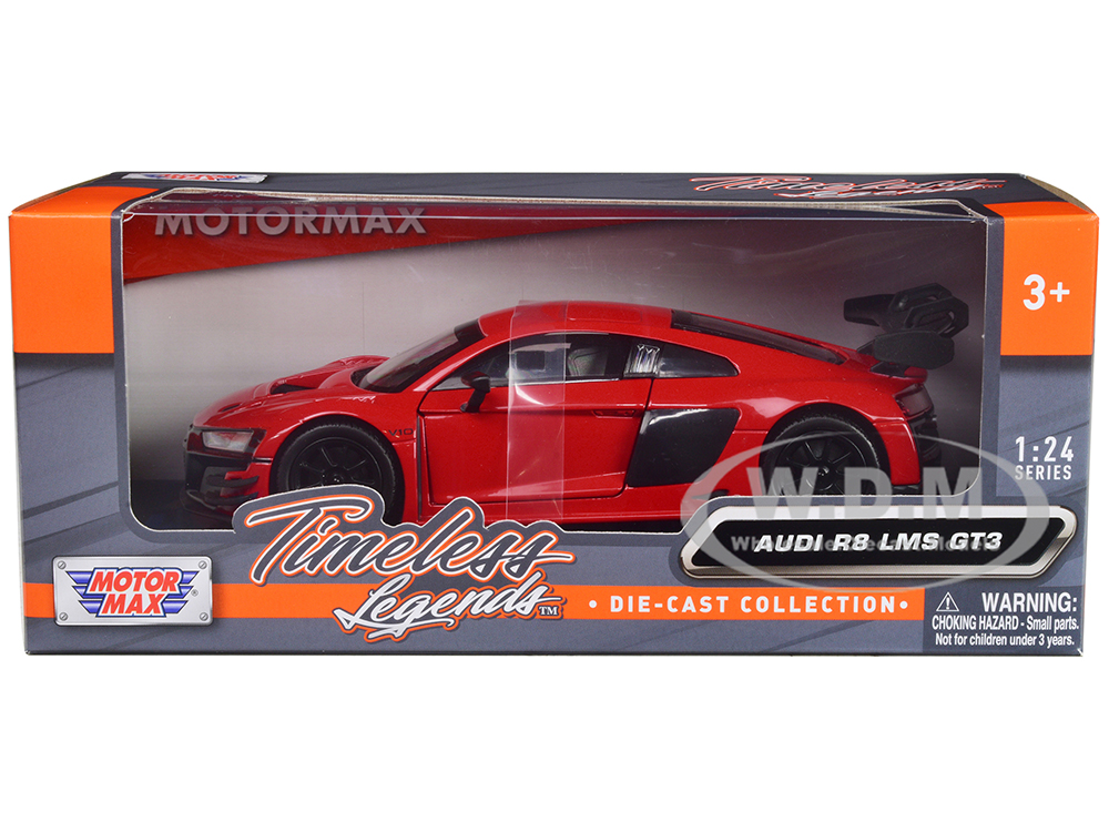 Audi R8 LMS GT3 Red "Timeless Legends" Series 1/24 Diecast Car Model by Motormax