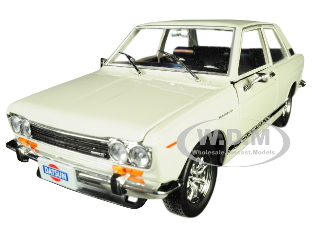 1970 Datsun 510 White With Black Stripes "auto Japan" Limited Edition To 5800 Pieces Worldwide 1/24 Diecast Model Car By M2 Machines