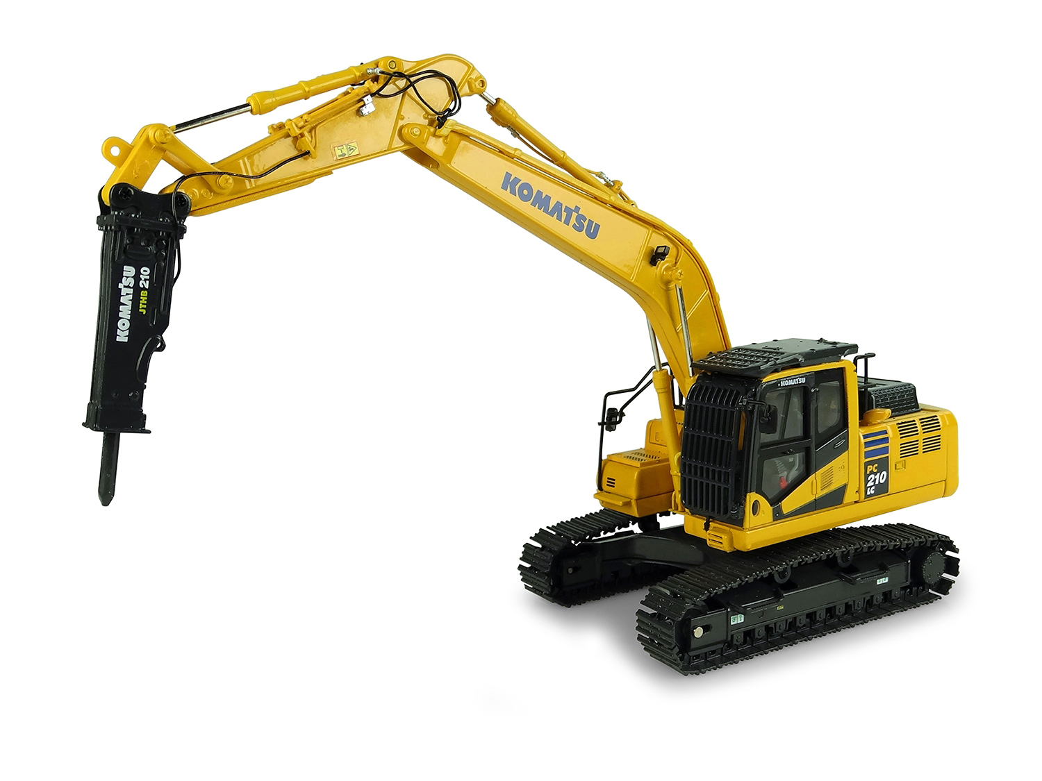 Komatsu Pc210lc-11 Tracked Excavator With Hammer Drill 1/50 Diecast Model By Universal Hobbies