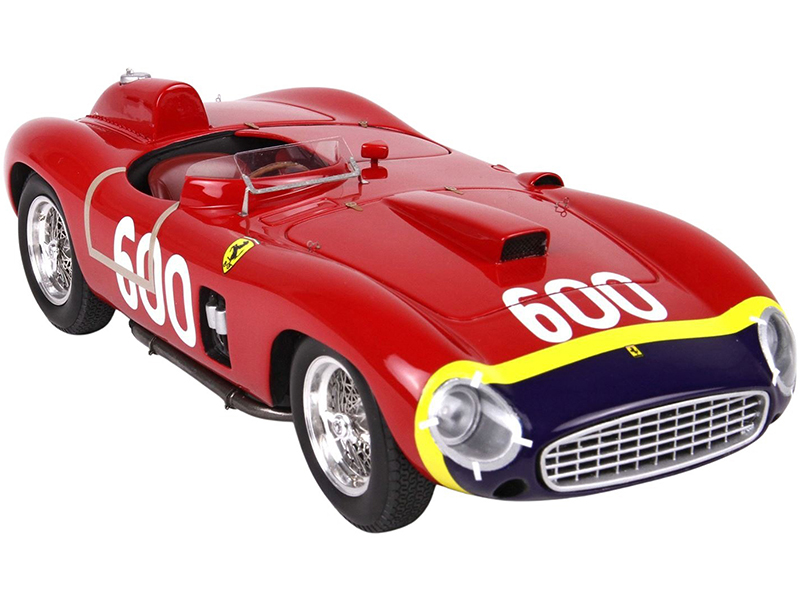 Ferrari 290 MM 600 Manuel Fangio Mille Miglia (1956) with DISPLAY CASE Limited Edition to 200 pieces Worldwide 1/18 Model Car by BBR