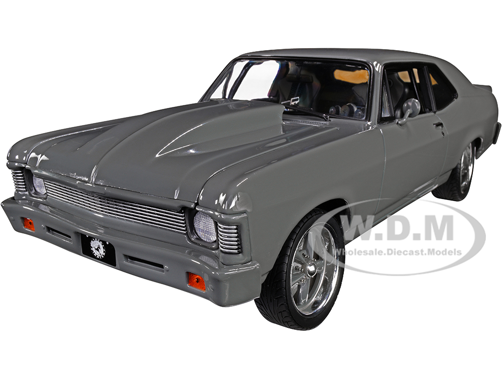1970 Chevrolet Nova Destroyer "Street Fighter" Gray Limited Edition to 750 pieces Worldwide 1/18 Diecast Model Car by GMP