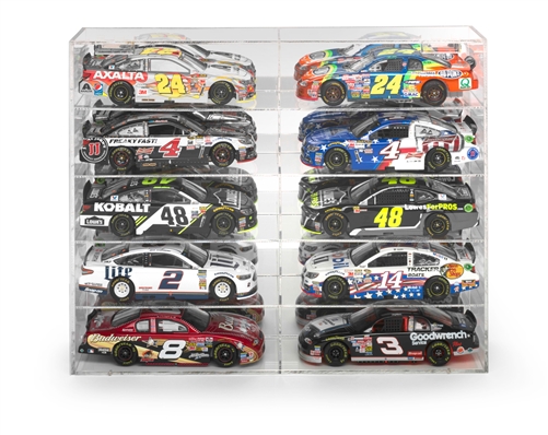 10 Car Acrylic Display Show Case For 1/24-1/25 Scale Models By Autoworld