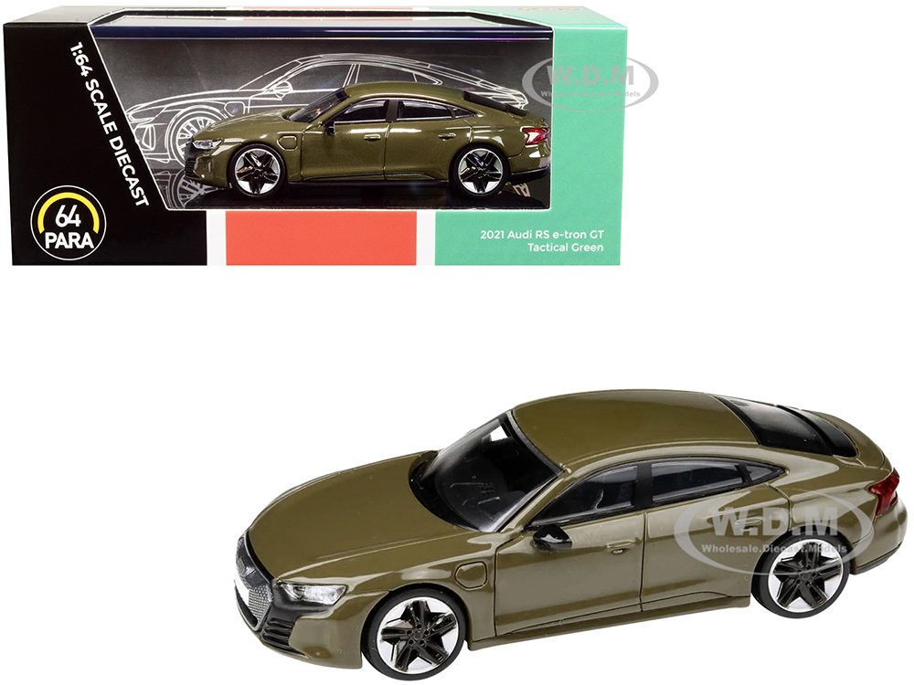 2021 Audi RS e-tron GT Tactical Green 1/64 Diecast Model Car by Paragon Models