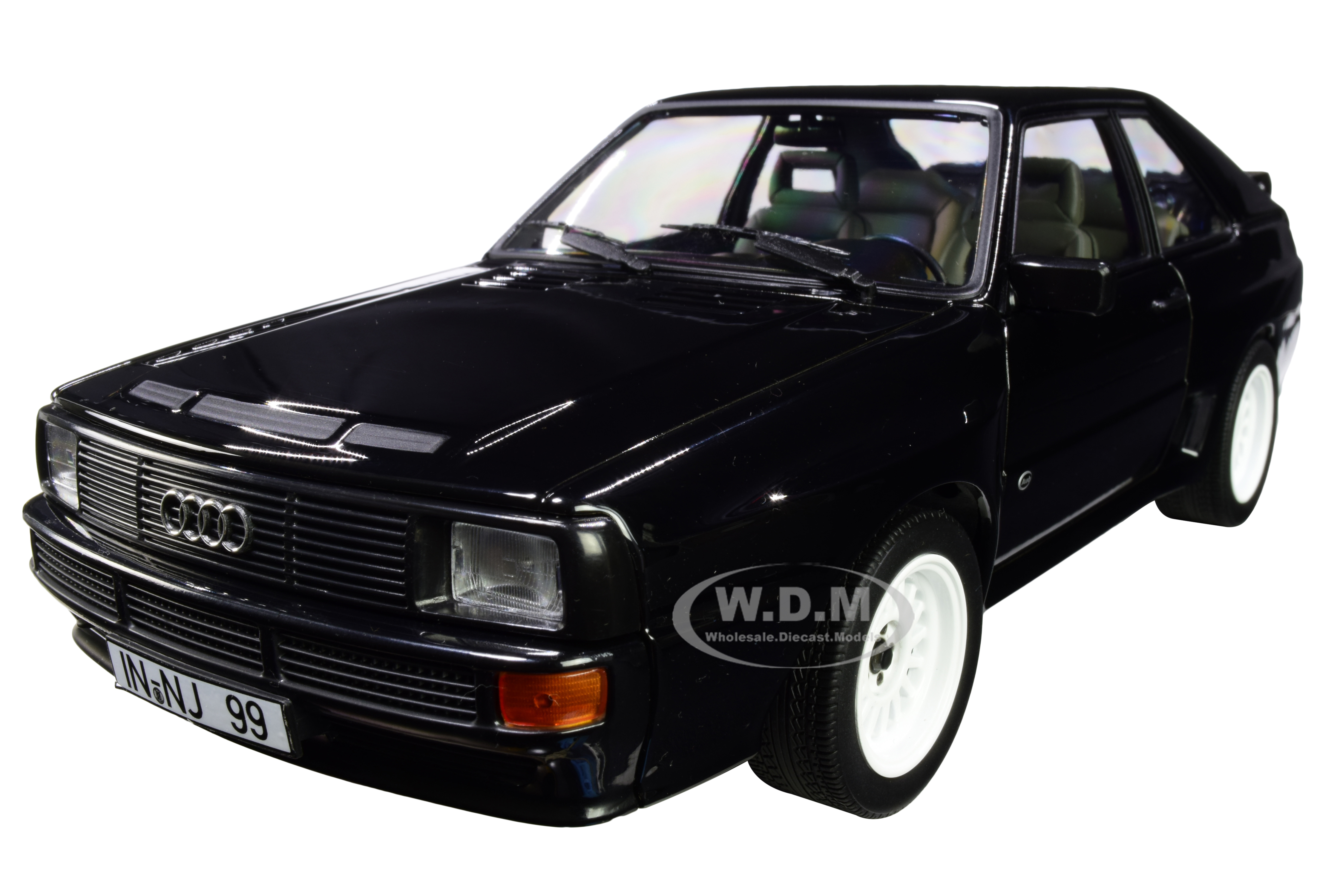 1985 Audi Sport Quattro Black 1/18 Diecast Model Car By Norev