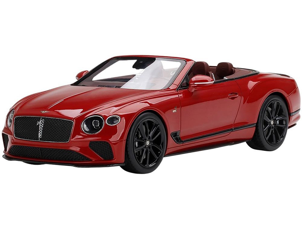 Bentley Continental GT Convertible Mulliner Number 1 Edition Red with Dark Red Interior 1/18 Model Car by Top Speed