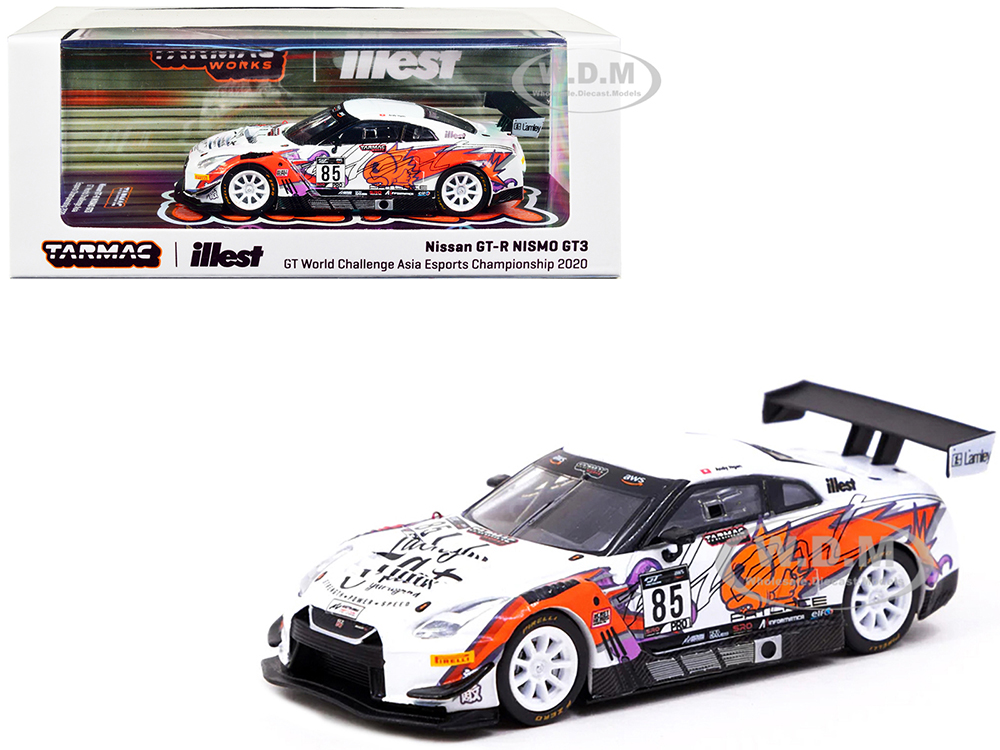 Nissan GT-R Nismo GT3 85 Andy Ngan "Illest" GT World Challenge Asia Esports Championship (2020) "Hobby64" Series 1/64 Diecast Model Car by Tarmac Wor