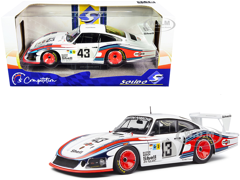 Porsche 935 RHD (Right Hand Drive) Moby Dick #43 Manfred Schurti - Rolf Stommelen Martini Racing Porsche System 24H of Le Mans (1978) Competition Series 1/18 Diecast Model Car by Solido