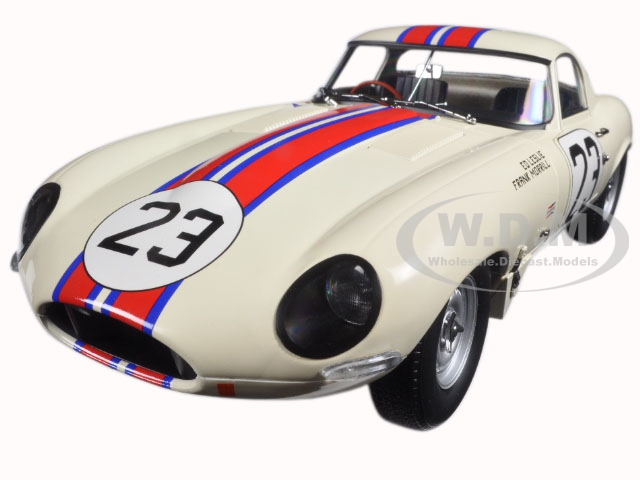 Jaguar Lightweight E-type Qvale Sebring 23 White 1/18 Diecast Model Car By Paragon