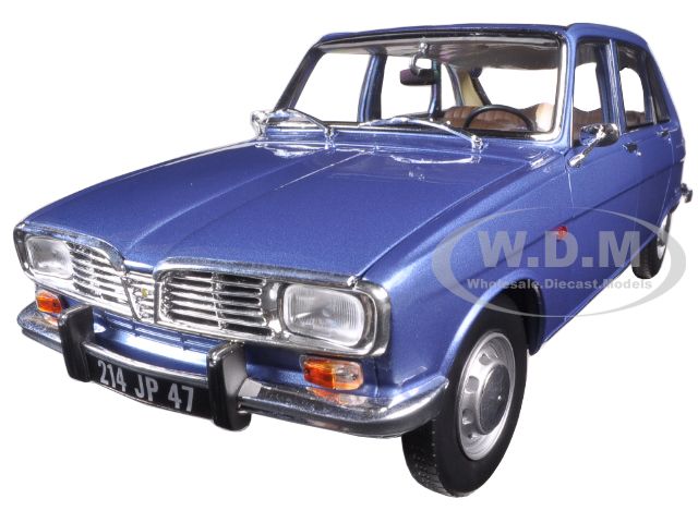 1968 Renault 16 Cobalt Blue Metallic 1/18 Diecast Model Car By Norev