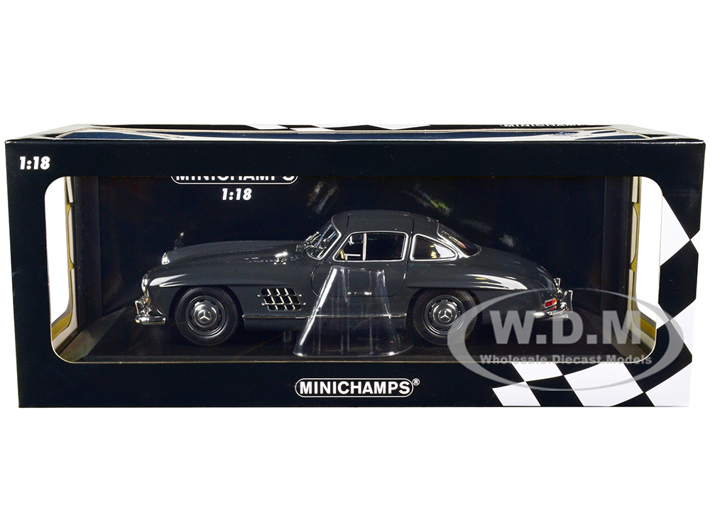 1955 Mercedes-Benz 300 SL W198 Dark Gray Limited Edition to 414 pieces Worldwide 1/18 Diecast Model Car by Minichamps