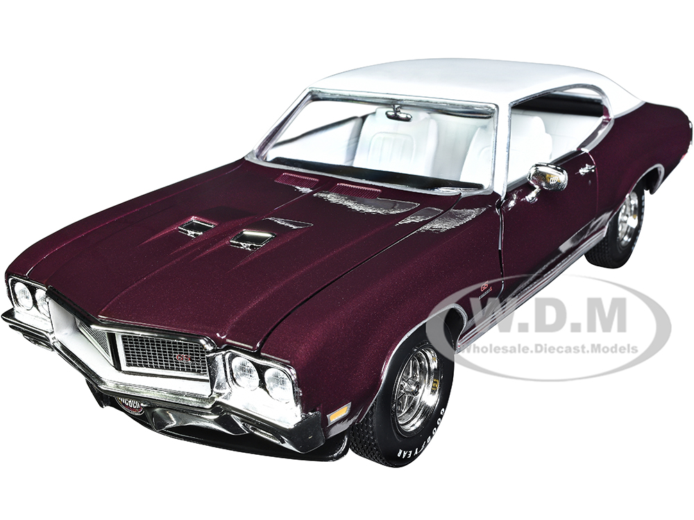 1970 Buick GS Stage 1 Burgundy Mist Metallic with White Top and Interior "Muscle Car &amp; Corvette Nationals" (MCACN) 1/18 Diecast Model Car by Auto
