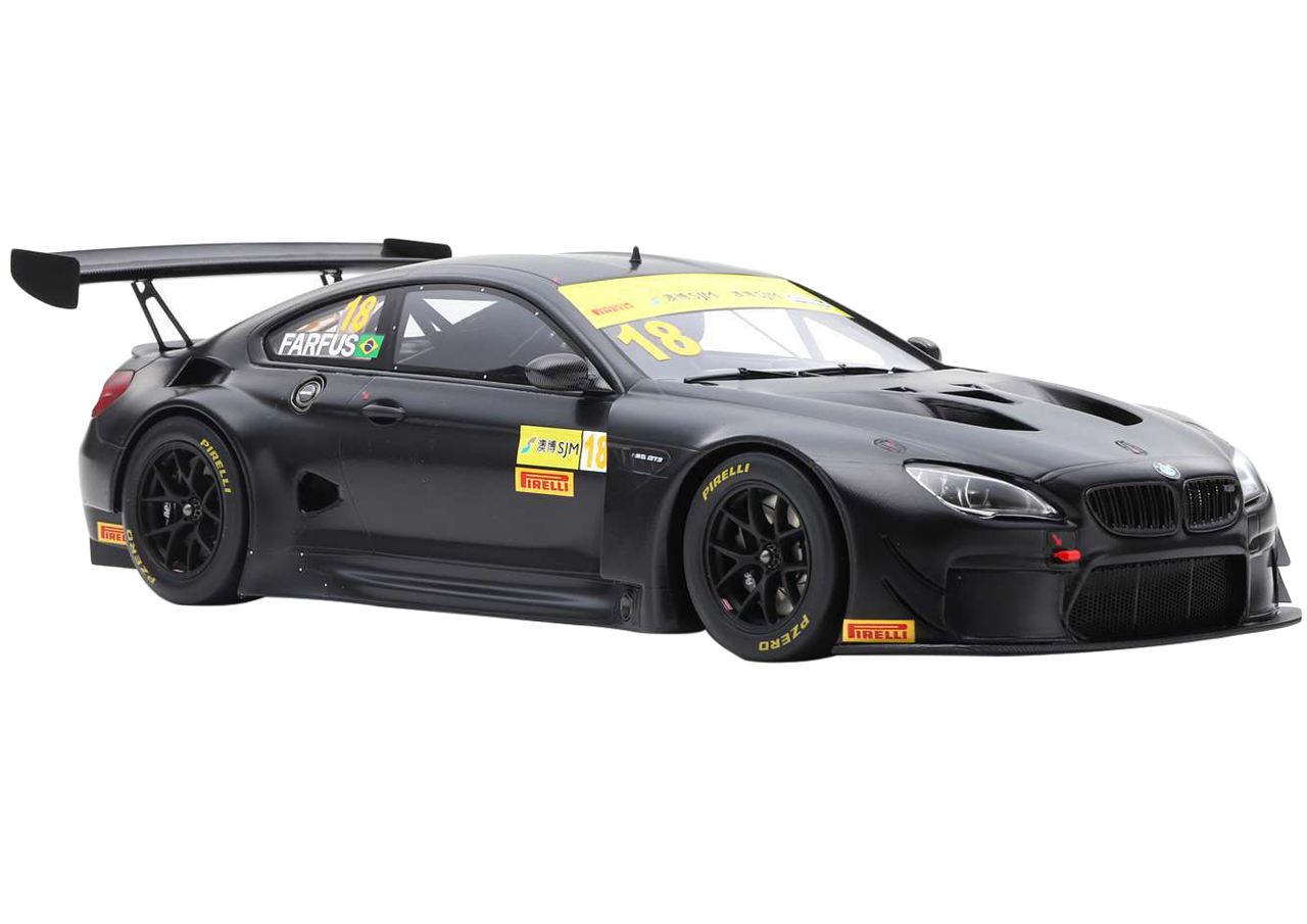 Image of BMW M6 GT3 18 Augusto Farfus FIA GT World Cup Macau (2017) Limited Edition to 300 pieces Worldwide 1/18 Model Car by Spark